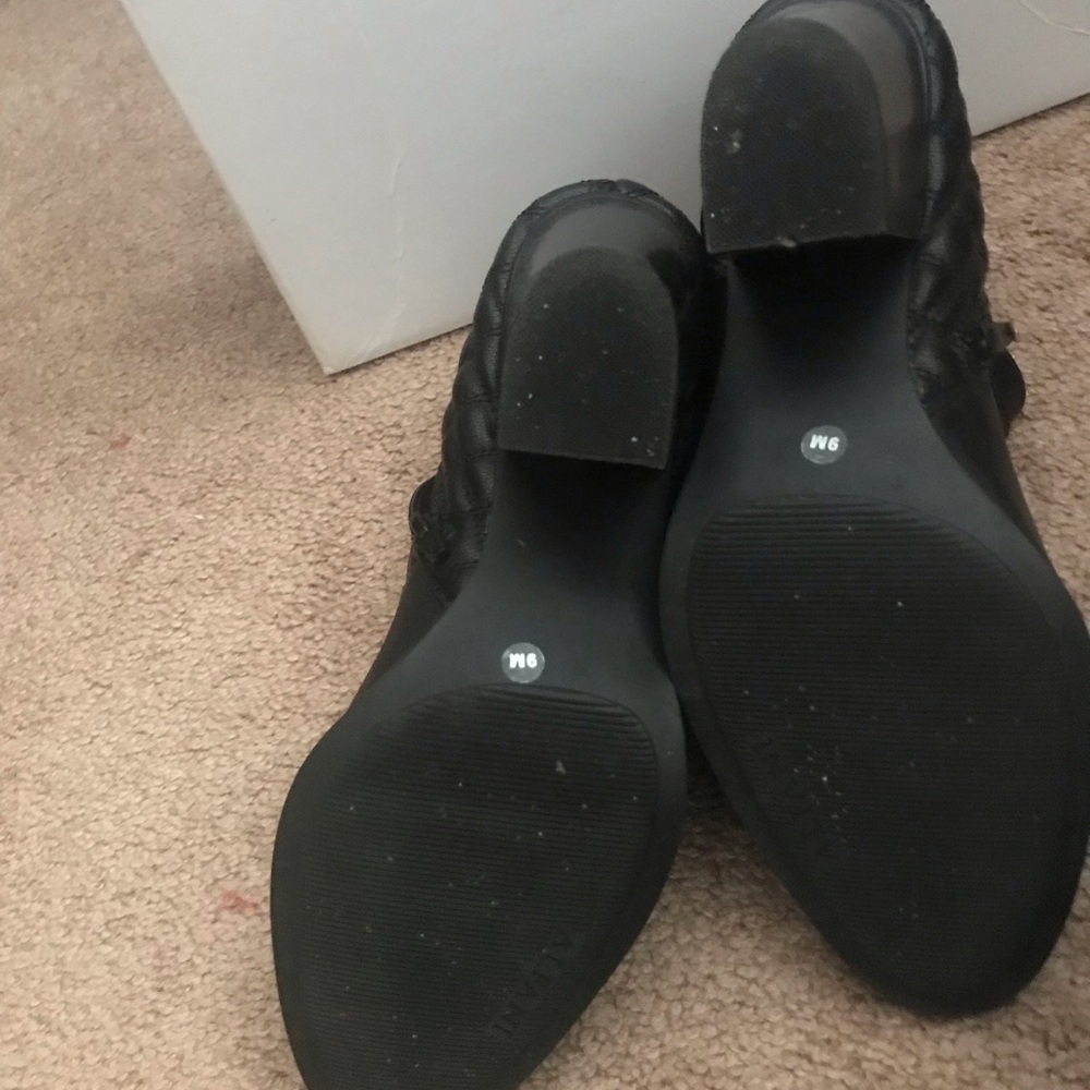 Like new Alfani Black leather booties.